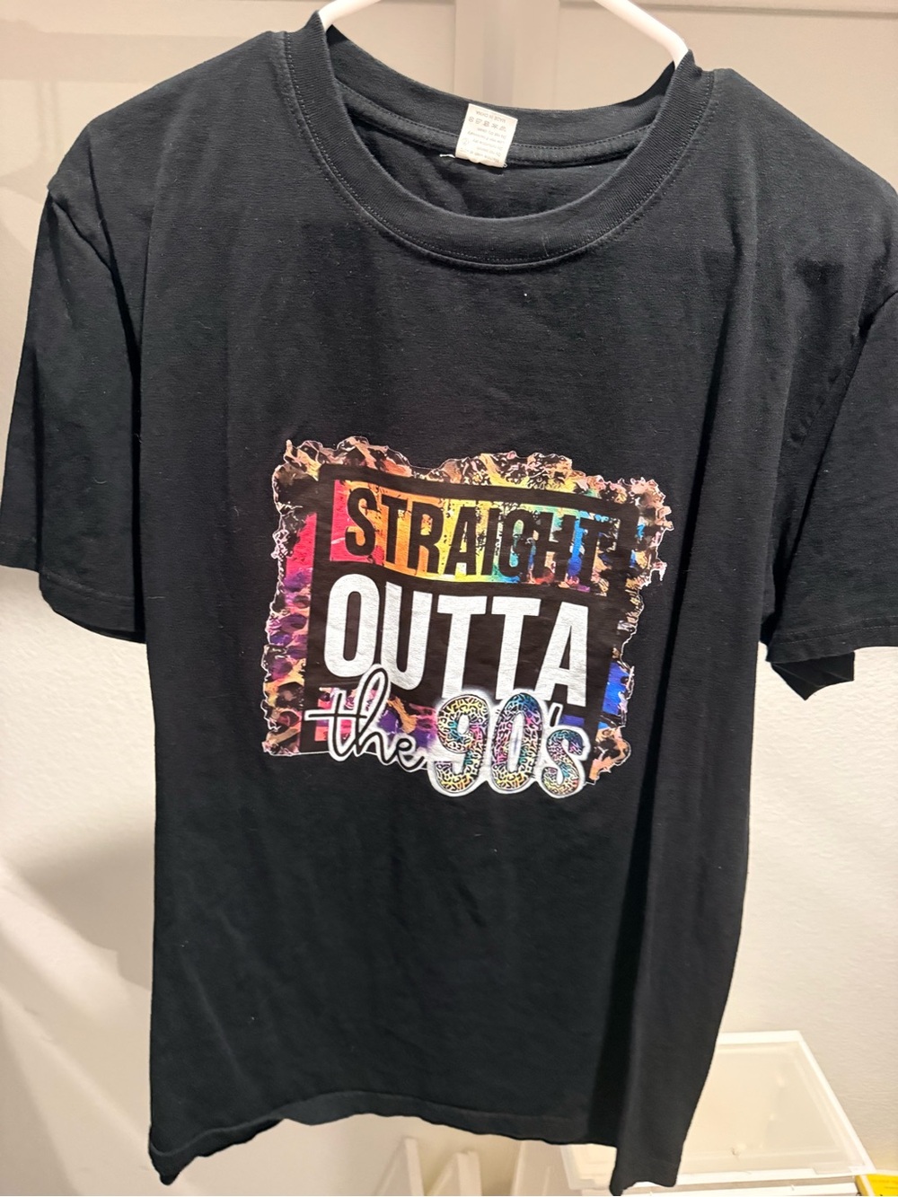 Black Womans "Straight Outta the 90s" Graphic Tee